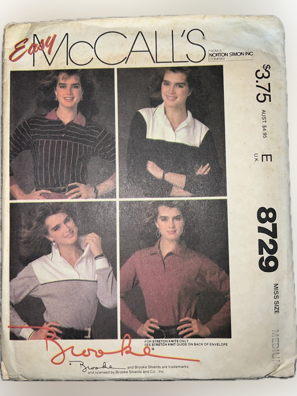 🍄New Vintage Easy McCall’s 8729 Top 4 Versions Uncut Pattern Sewing 14-16
